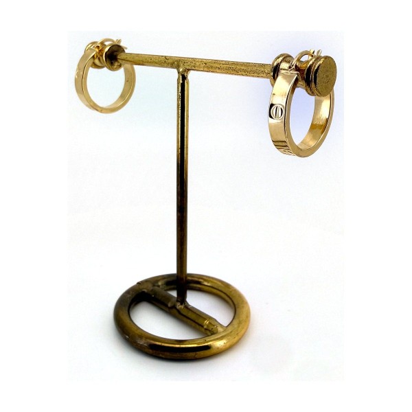Pendientes aros cartier de oro 18k